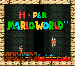 Hyper Mari World Title Screen
